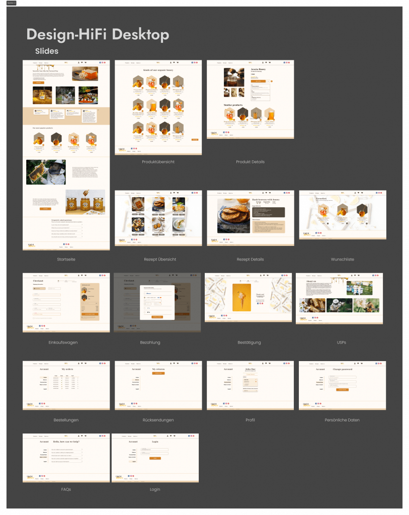 High Fidelity Slides der Webseite Lloyd Honey für Desktop von Miranda Kaufmann