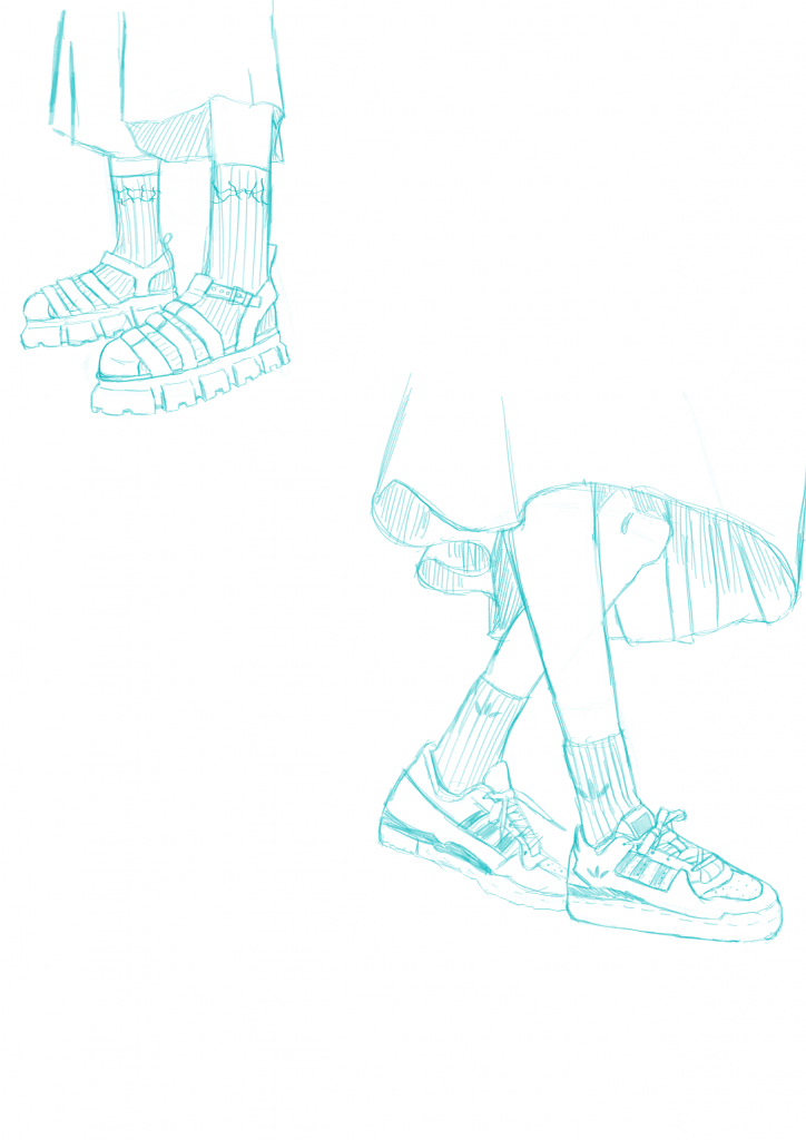 Skizze Schuhe