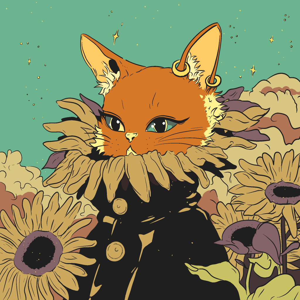 Sunflower Cat