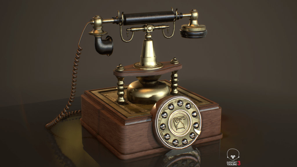 3D Antikes Telefon